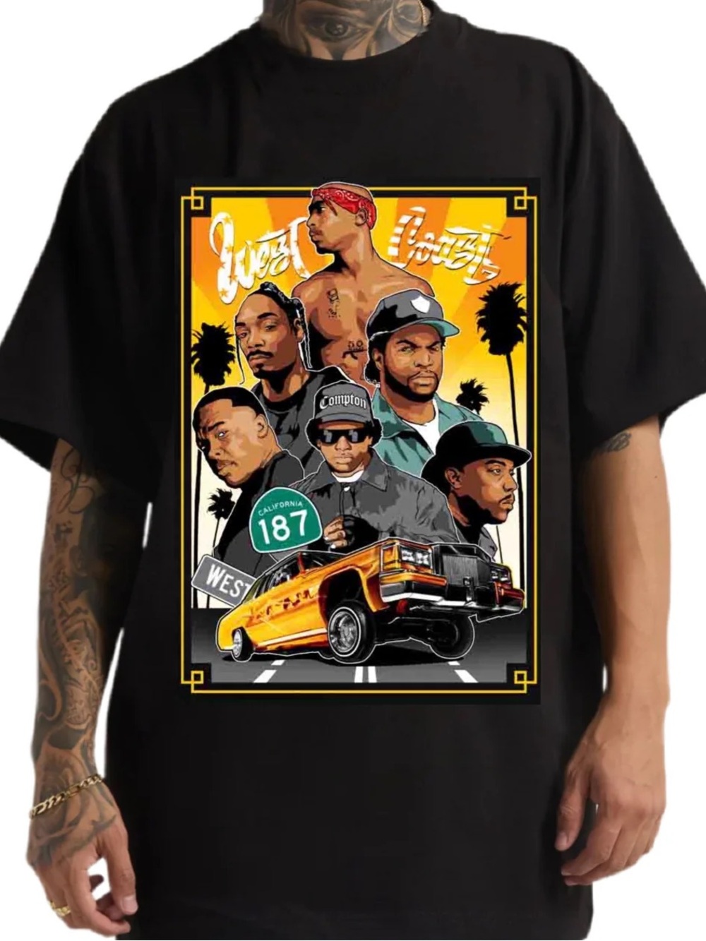 36. West Coast Rappers Graphic Tee - Unisex